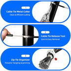 Metal Zip Ties Gun Set, 200Pcs Stainless Steel Cable Ties, Blue - Image 6