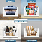 Sorbus Stackable Closet Organizer, Open-Front Shelf Bins (4 Medium) - Image 4