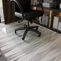 GLSLAND 46" x 55" Tempered Glass Chair Mat Heavy-Duty Floor Protector for Carpet & Hard Floors Scratch-Resistant Clear Office Mat 1/5" Clear by GLSLAND