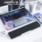 Acrylic Keyboard Wrist Rest - TENKEYLESS 80% Keyboard- Mechanical Keyboards Ergonomic Palm Rest for Computer Keyboard,Anti-Slip Base,Wrist Pad for Laptop,Office & Home-Easy Typing (Black) - Image 4