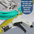 Zhushan Stainless Steel Cable Tie Gun, Auto Tighten & Cut Tool for 4.6–7.9mm Metal Ties, 4-Level Tension, Heavy-Duty & Easy to Use - Image 5