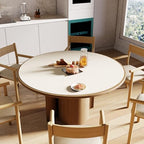 CENNBIE 54 Inches Round Cork Leather Dining Table Mat (Cream) - Image 5