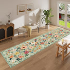 DUKINO 2x14 Runner Rug, Washable Long Kitchen Runner Rug Non Slip, Green - Image 6