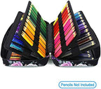 YOUSHARES Big Capacity Colored Pencil Case - 300 Slots large Pen Case Organizer with Multilayer Holder for Prismacolor Colored Pencils & Gel Pen (Purple Pink Rose) - Image 3