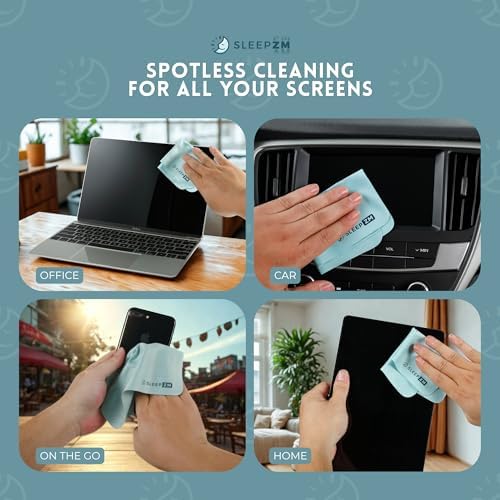 Sleep ZM 30 Pack Special Blue Light Glasses Microfiber Cleaning Cloths - Safe and Effective Cleans Lenses, Screens, Cameras, Eyeglasses, Cell Phone, LCD TV Screens and More (6X7) - Image 4
