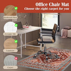 Office Chair Mat for Hardwood Floor & Tile Floor,36"X 48"-Brown Red - Image 3