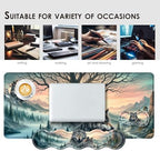 Large Keyboard Mouse Pad Set, Extended Mouse Pad+Keyboard Wrist Rest Support, Memory Foam Ergonomic Easy Typing, 4Pcs (31.5×11.8 in) Desk Pad Set for Office Home,Forest Wolf - Image 7