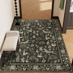 DUKINO 4x6 Area Rug, Washable Rug for Living Room Non Slip, Charcoal Black - Image 5