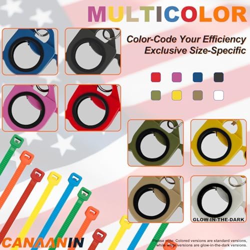 Zip Tie Holder Cable Tie Holder Heavy-Duty Colored for Tool Belt Electrician Tool Tradie Bits Organized Strong Efficient Storage Reusable Portable (Yellow White, 8 Pcs) - Image 5