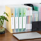 12 Packs A4 Paper Storage Boxes, 8.5 x 11 Plastic Portable Project Case for US letter Size and A4 paper, Plastic Multi-Purpose Thick Scrapbook Storage Box for Office - Image 4