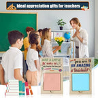 MixTeach 72 Pcs Teacher Appreciation Gifts Wooden Sticky Notes Pads Holder with Sticky Notes OPP Bags Inspirational Back to School Thank You Gifts Sticky Note Organizer for Teacher Coworker Employee - Image 6