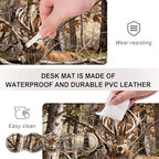Mouse Pad,Large Desk Mat Set, 4in1 XL Mousepad + Keyboard Wrist Rest+Mouse Wrist Rest+Coaster with Ergonomic Desk Pad for Home Office Table Computer Cover -Camo Forest Deer - Image 3