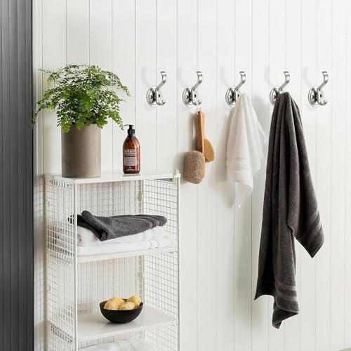 khtumeware 10 Pack 3inch Zinc Alloy Brushed Satin Nickel Towel Hooks - Image 4