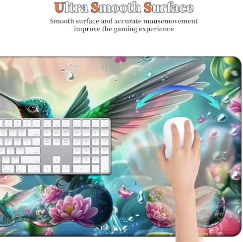 Large Desk Pad Set with Keyboard Wrist Rest & Mouse Wrist Support - Image 4