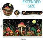Blusabaca Mushroom Mouse Pad, Funny Cute Desk Mat Office Accessories Decor - Image 4