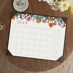 Desk Calendar 2026 with Desktop Mat, Cabbrix Large Desk Pad Calendar 22 x 17 Inch Runs From July 2026 to December 2027, Classic Floral Design Calendar 2026 for Home School and Office (Dark Coffee) - Image 4