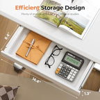 32" Mobile Desk with Drawer, Rolling Standing Desk on Wheels - Image 2