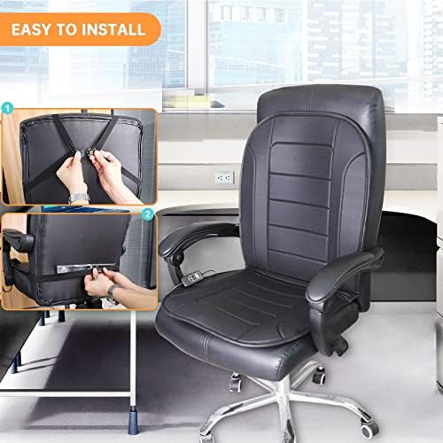 Heated Seat Cushion for Office Chair with Temperature Control and Timer, Back and Seat Heating - for Office/Home Use - Image 4