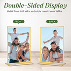 20 Pack Gold Acrylic Sign Holders 4x6 Inch Gold Picture Frames - Image 5