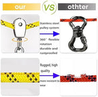 Dog Tie Out Cable for Camping, Dog Trolley System and 4ft Bungee Leash - Image 3