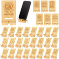 Novabright 24 Pcs Christian Bible Verse Bamboo Phone Stand, Natural by Unknown