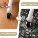 chakme Office Chair Mat for Hardwood Floor, 48"x36" Easy Glide Computer Desk Mat Protector for Rolling Chair Under Desk Rug Nonslip Backing, Machine Wash, (Floral) - Image 4
