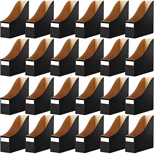 Thenshop 24 Pcs Magazine Files Cardboard Holders,Classic,Black by Thenshop