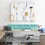 EVERHANGER Metal Pegboard Panels, Heavy Duty Pegboard Wall Organizer - Image 5