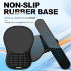 Ergonomic Keyboard Wrist Rest Mouse Pad Wrist Support Set, Black - Image 4