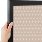 PinPix 34x24 inch Cork Bulletin Board. This Decorative Framed Pin Board Comes with Diamond Pattern in Light Pink and Cream Design and Satin Black. Ideal for Home, Office Decor or School (PinPix-294) - Image 2