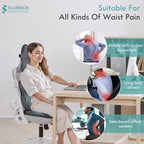 FLORICH Car Seat Cushion and Lumbar Support Pillow for Office Chair Car, Neck Headrest Pillow, Ergonomic Memory Foam, Pressure-Relieving Back Support for Car, Office Chair & Wheelchair – Gray - Image 5