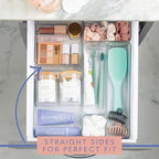 primebox Plastic Clear Drawer Organizers. Bathroom. Kitchen, Bedroom, Utensils, Office Organizer Bins, Storage Trays. Stackable. 9" x 6" x 2" Set of 6 - Image 2