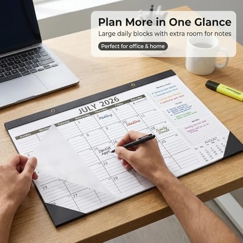 Desk Calendar 2026-2027-3 Pack-18-Month Calendar 2026-2027 (July 2026 - Dec 2027), 17" x 12" with Thick 120g Paper for Home & Office - Image 5