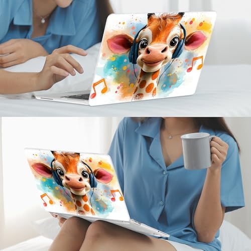Mektron Case for 2026 MacBook Neo 13-inch A18 Pro chip A3404 Laptop Cover with 13-inch (Diagonal) Liquid Retina Display+ Keyboard Cover+ Screen Protector, Cute Giraffe - Image 7