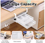 Under Desk Drawer, Clamp on Desk Organizer Slide Out Table Storage No Drill - Image 4