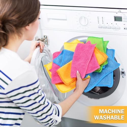 Tanlade 50 Pcs Dry Erase Cloth,6 X 6 Inch,Green/Blue/Yellow/Pink/Orange - Image 6