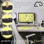 Cloud Keyboard Wrist Rest – Create-ables Qloud Cloud Wrist Rest for Computer Keyboard and Mouse, Ergonomic Memory Foam Wrist Pad with Non-Slip Base, Includes Cloud Mouse Pad – Yellow - Image 5