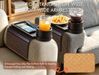 GHKINMAL 2 Packs Couch Cup Holder Tray,Clip On Sofa Arm,Fit Arms 6.3" Over - Image 3