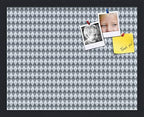 PinPix 19x15 inch Cork Bulletin Board. This Decorative Framed Pin Board Comes with Diamond Pattern in Grey and Blue Design and Satin Black. Ideal for Home, Office Decor or School (PinPix-227) by PinPixBulletinBoards