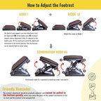 Foot Rest for Under Desk at Work Enlarged, Ergonomic Footrest with Adjustable Height and Angle, Foldable Foot Stool with Removable Pad Massage Beads for Office Gaming Chair Brown - Image 7
