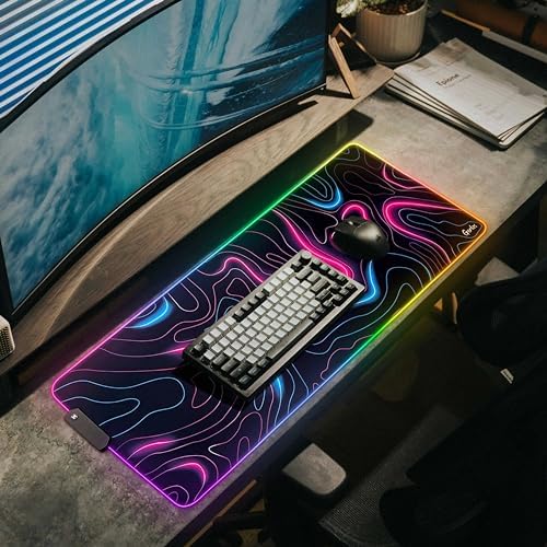 Gerlos RGB Gaming Mouse Pad, Large LED Desk Mat for Gamer, 31.5" x 11.8" - Image 6