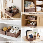 efluky 4 PCS Hand-Woven Drawer Organizer Baskets - Image 7