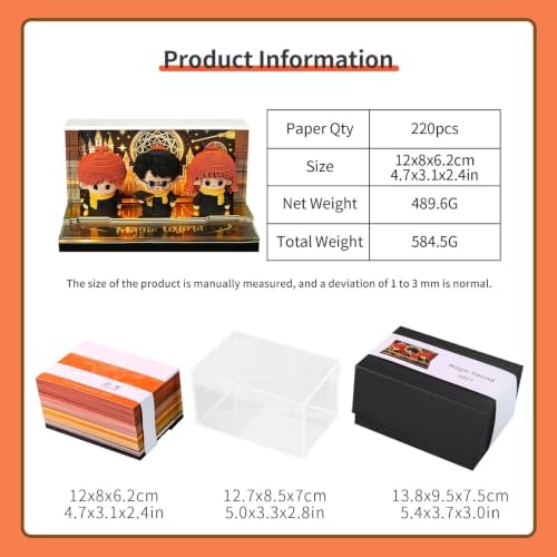 3D Calendar 2027,Time Piece Calendar 2027,Magic Squad 3D Art Notepad Calendars,3D Memo Pad,Tear Away Calendars,Christmas Gift,New Year Gift(Magic Squad) - Image 3
