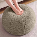 Hobestluk Stuffed Pouf Ottoman Footrest, Round Footstool,Large,Brown by YourHomeDeservesMore