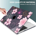 Mektron for 2026/2025/2024/2023 MacBook Air 15 INCH M5 A3448 /M4 A3241 /M3 A3114 /M2 A2941 Case, Printed Plastic Hard Shell Cover with 15.3" Liquid Retina Display Touch ID, Flowers Illustration - Image 4