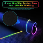 RGB Gaming Mouse Pad with 15W Wireless Charging, Extra Large LED Mousepad with 14 Light Modes, XXL Mouse Mat, Ergonomic Computer Mouse Pad with Non-Slip Rubber Base for Laptop, Gifts for Gamer/Men - Image 4
