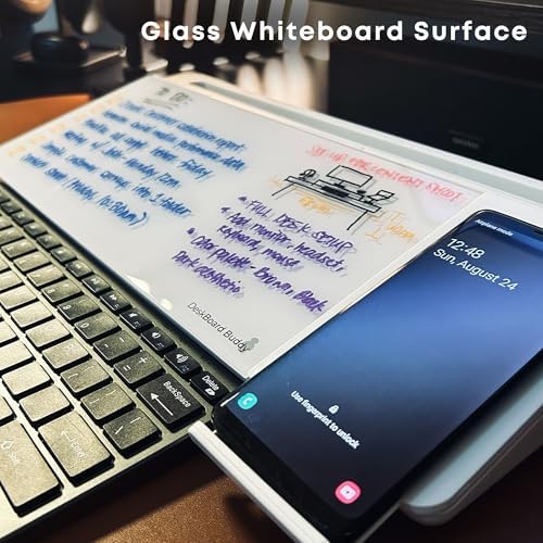 DeskBoard Buddy Desktop Whiteboard + 2 Markers (White with Wireless Charger) - Image 3