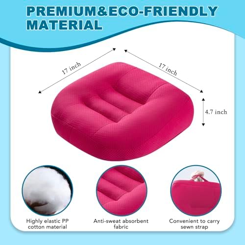 Office Chair Cushions for Back and Butt, Ergonomic Chair/Seat Cushion for Long Sitting, Sitting Pillow for Automobile, Wheelchair, Computer Chair Hip Support (Pink) - Image 6