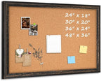 Cork Board Bulletin Board, 30"x20" Corkboard for Wall by QUEENLINK