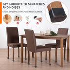 Ezprotekt 24 Pcs Rectangle Felt Chair Leg Floor Protectors for Hardwood Floors, Rectangle Black Silicone Furniture Pads Caps Covers for Chair Desk Table (Fit L :1.3-1.7", W: 0.6-0.9") - Image 5